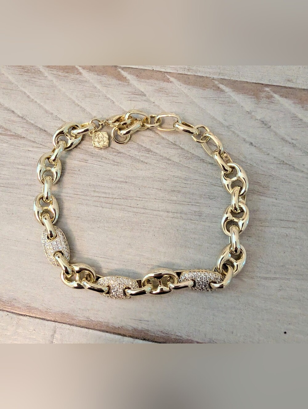 Bailey Gold Pave Chain Bracelet by Kendra Scott Gold